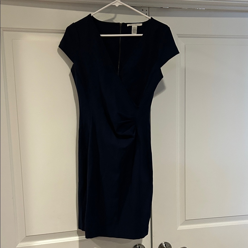 Kenneth Cole New York Dark Blue Cap Sleeve Mini Dress